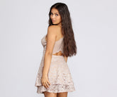 Robe patineuse en dentelle Glitz & Glam